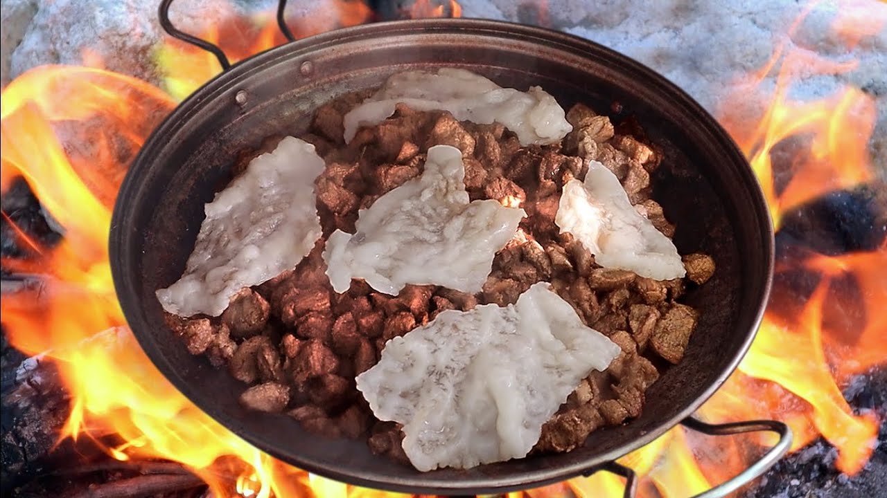 Я приготовил турецкий козий шашлык на сковороде с рисом из баклажанов на праздник Курбан-Байрам