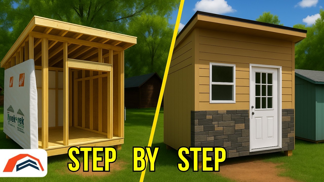 World's BEST LOOKING 8x8 Modern Shed Come Together – Full Build