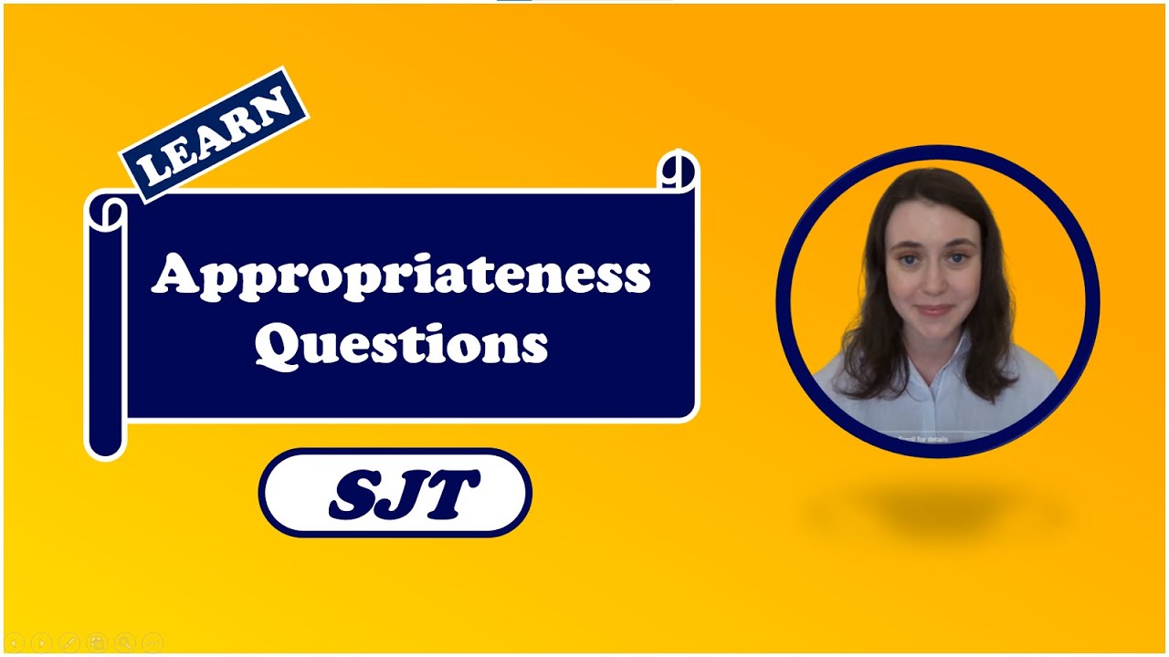 SJT: Appropriateness Questions