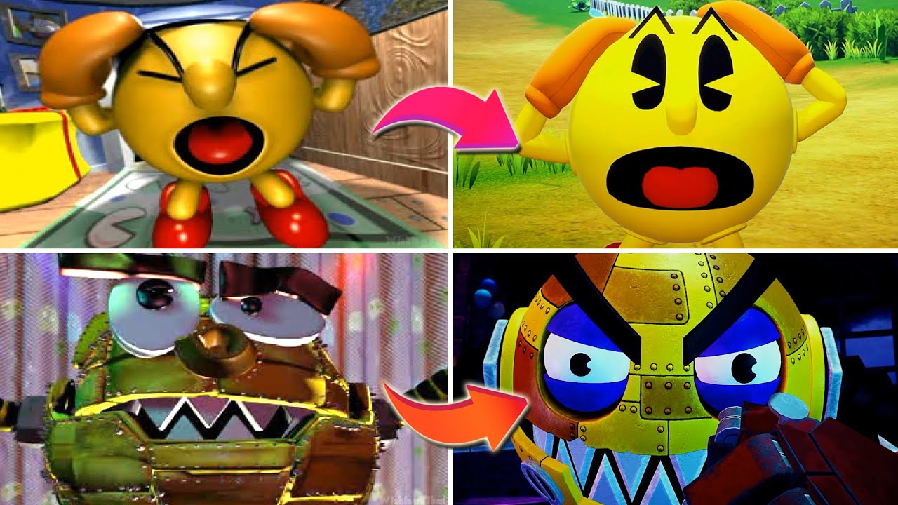 Pac-Man World Re-PAC Side Comparison PS4 & PS1(Intro + Ending)