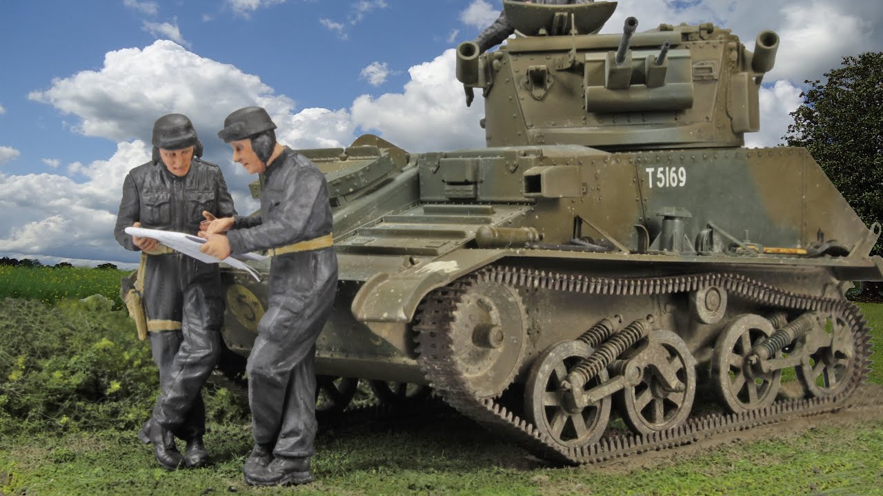 Lost Tank in France, May 1940, BEF diorama - vignette | Vickers Light Tank MK VI Vulcan Models 1/35