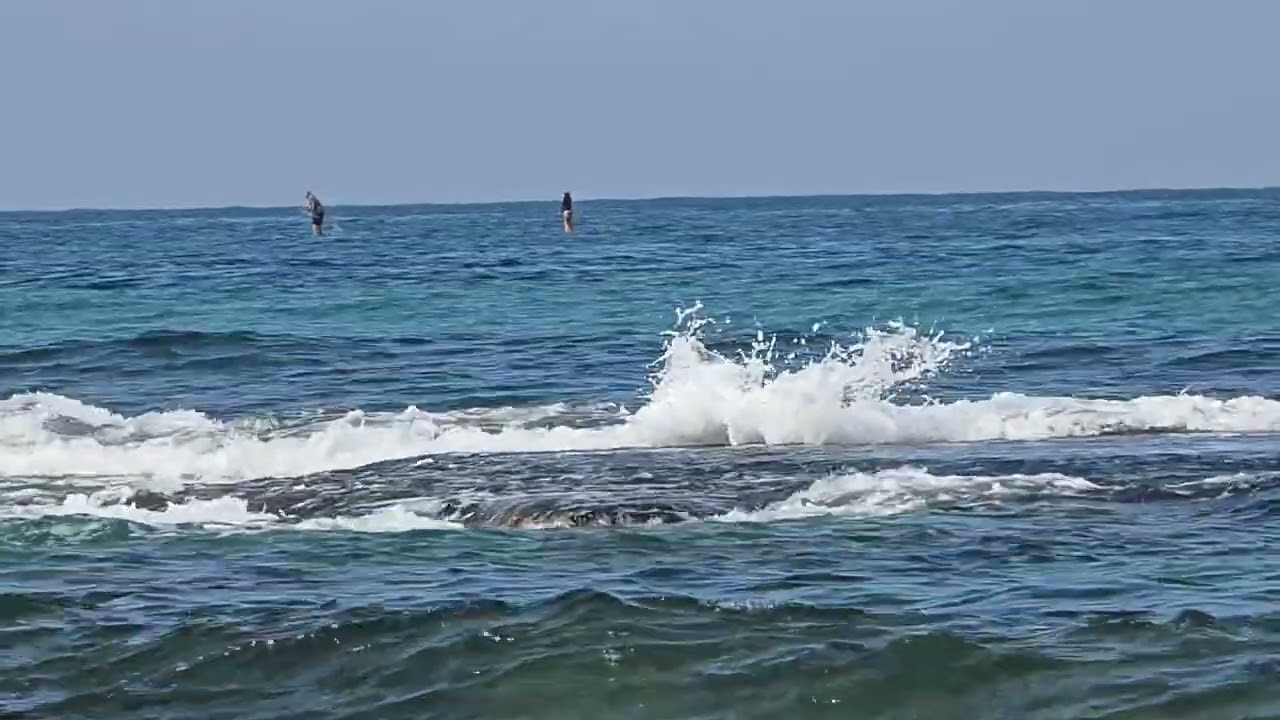 The Sea is Calm... But the sirens Remind Us...12 Minute Walk by the Sea#walkingvideo 