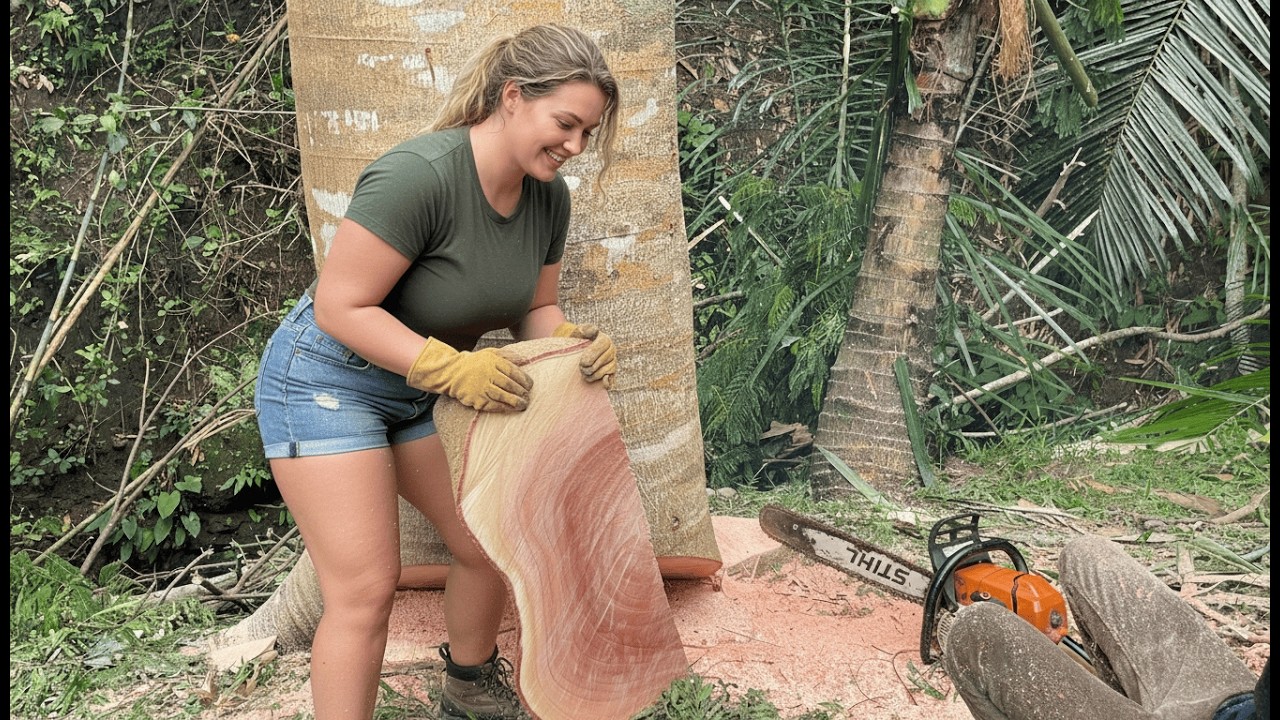 LONG PROCESS, EPIC RESULT! MASSIVE ALBASIA TREE FINALLY DOWN