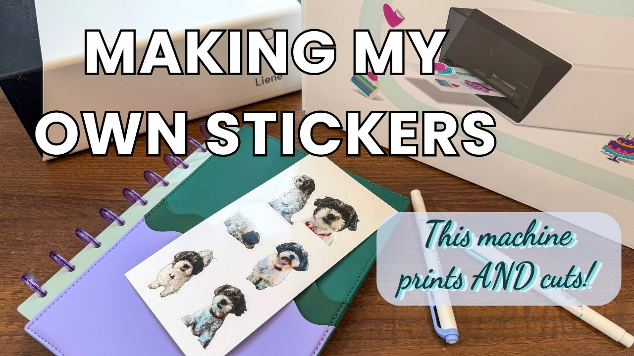 Print & Cut Your Own Stickers at Home?! Liene PixCut S1 Review + Creative Journal With Me