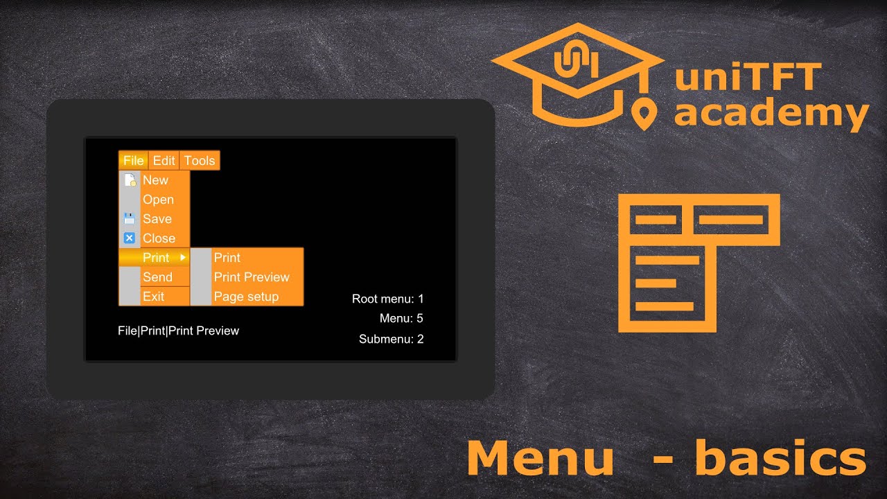 uniTFTDesigner  - Menu functionality
