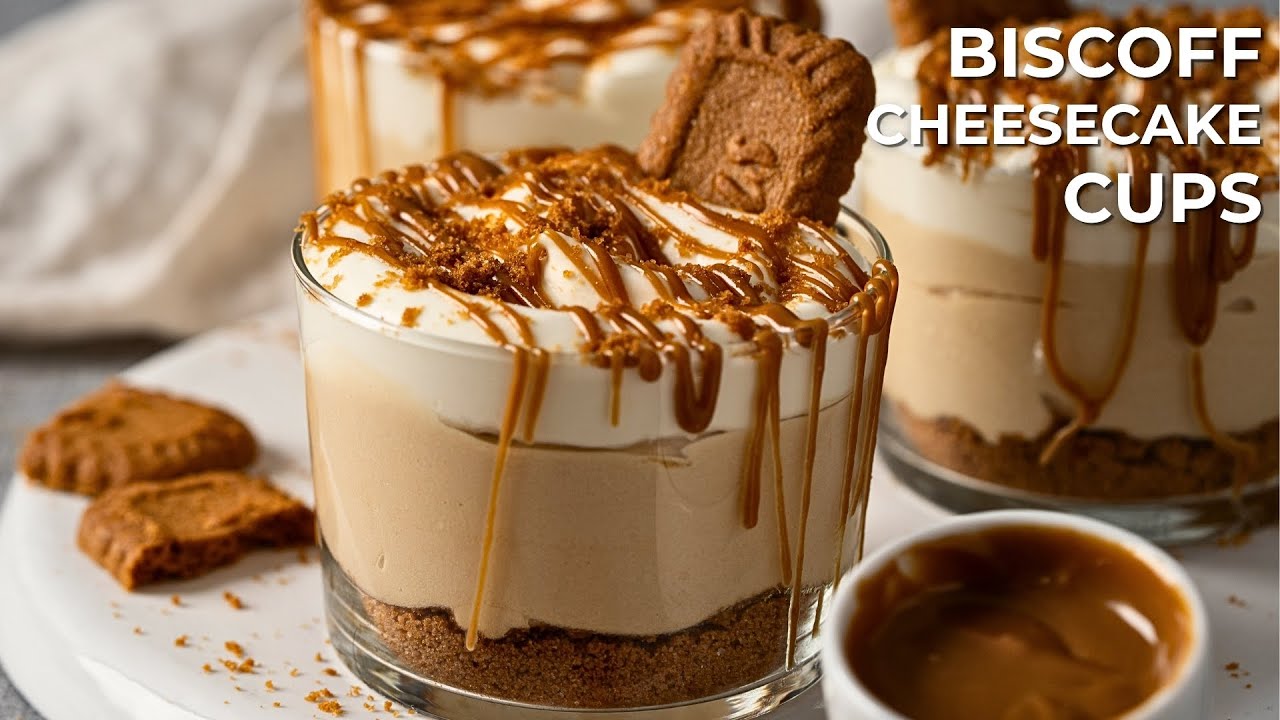 No Bake Biscoff Cheesecake Cups | Creamy, Easy and Irresistible