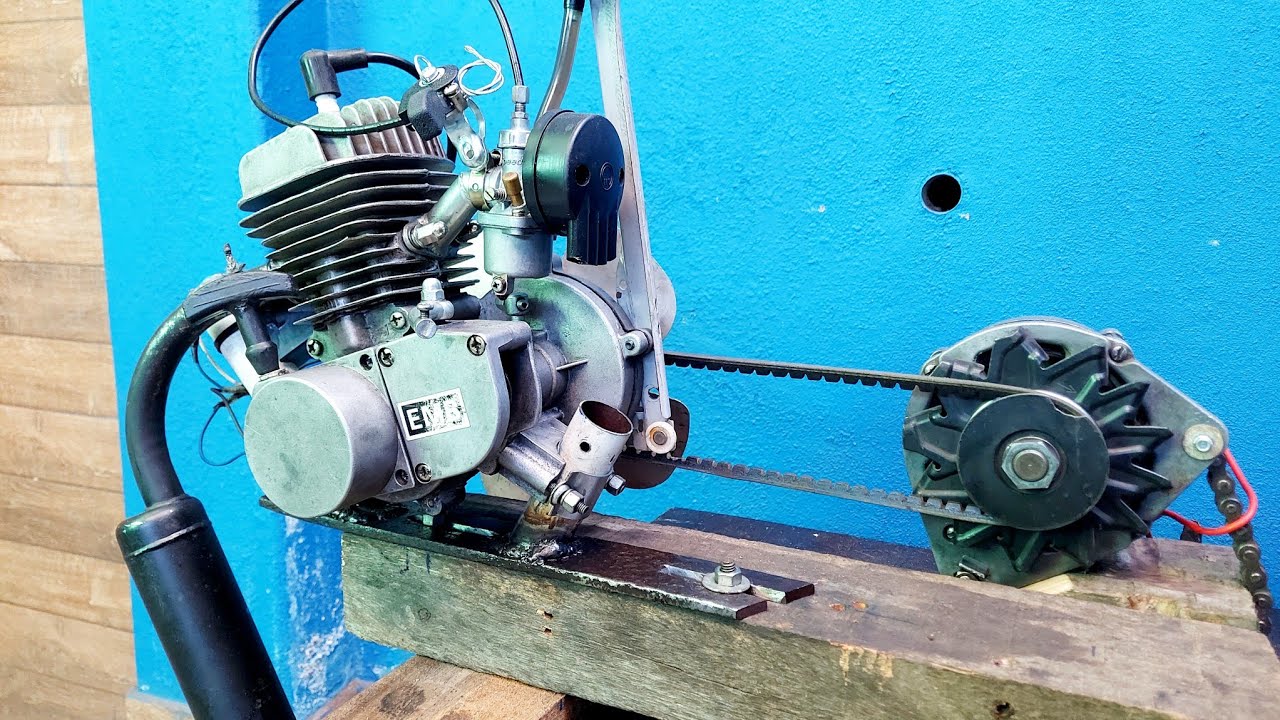 gerador de energia com motor de bicicleta  motorizada