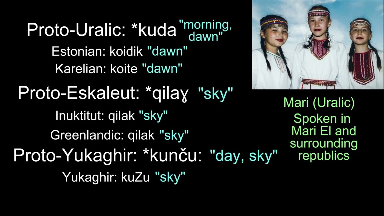 Comparing Uralic, Yukaghir and Eskimo-Aleut language families