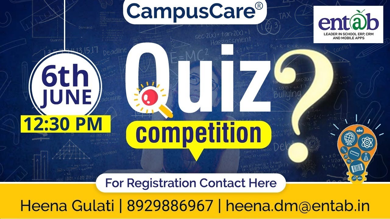 CampusCare Quiz | Online Inter-School Quiz Contest | 6th June 2021