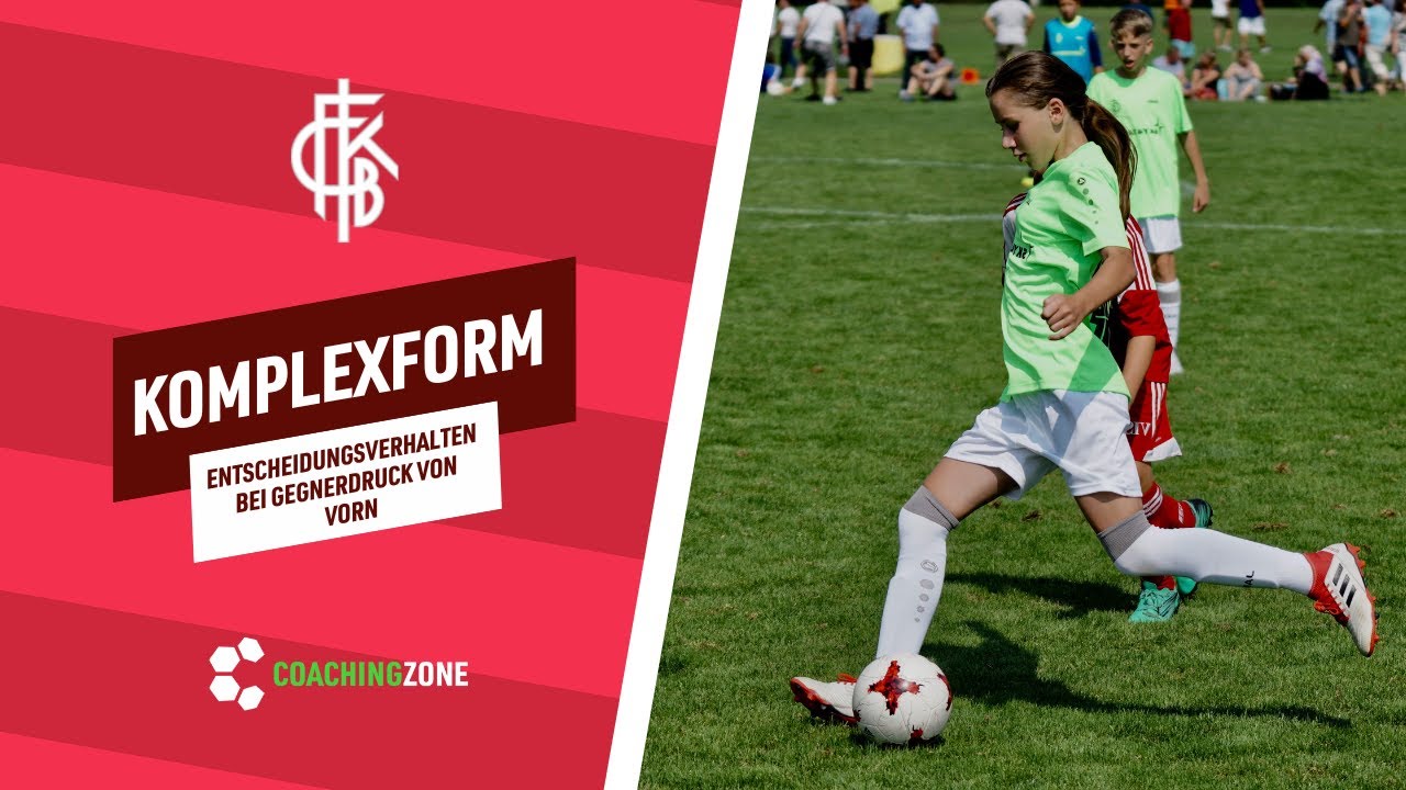 Fussballtraining: Komplexform | Entscheidungsverhalten bei Gegnerdruck von vorn &ndash; 1v2 zu 2v2
