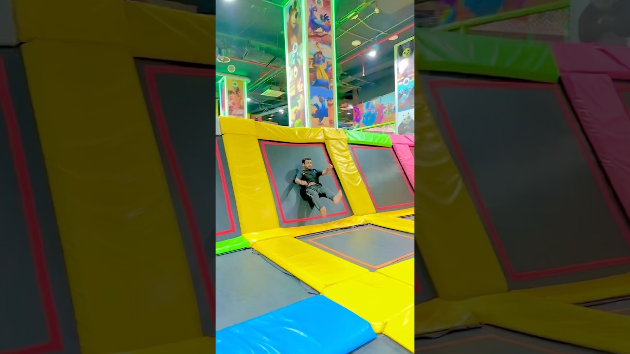 Junaid parkour on fire 🔥😱 #foryou #trampoline #publicreactin #youtubeshorts #viral