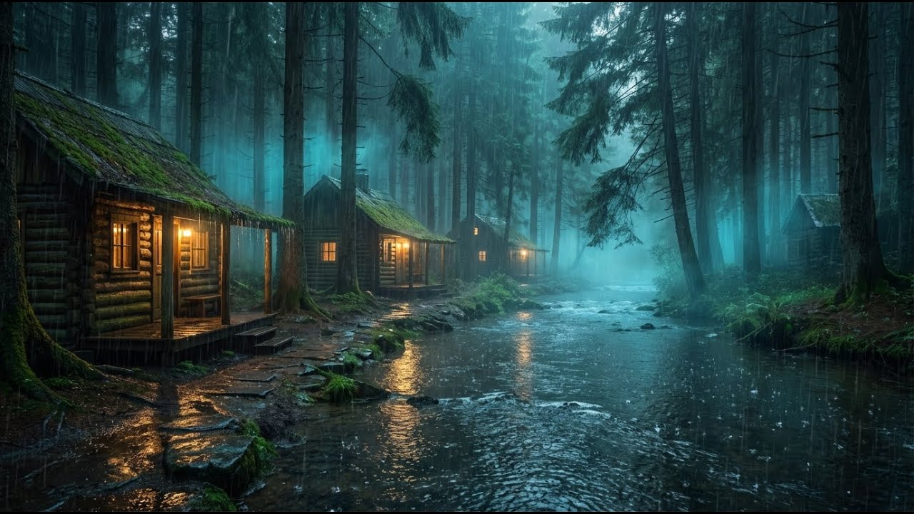 Rain Sounds for Sleeping 🌙 Heavy Rain Ambience for Deep Sleep, Anxiety Relief & Night Tranquility