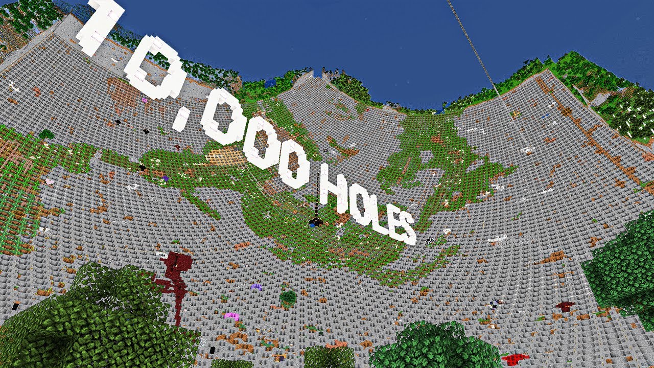 Я заставил своих зрителей выкопать 10 000 ям в Minecraft