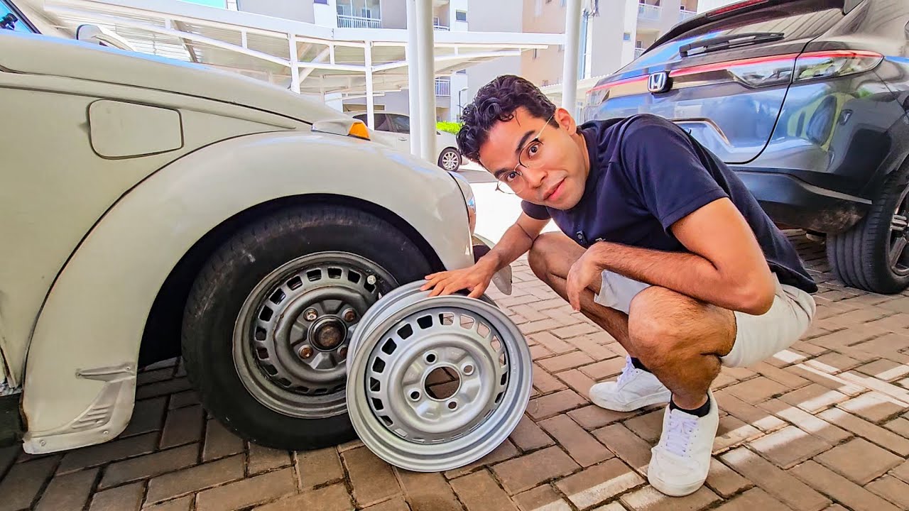 Gastei mais de R$ 3.000 para trocar as rodas e os pneus do fusca! (está ficando redondinho)