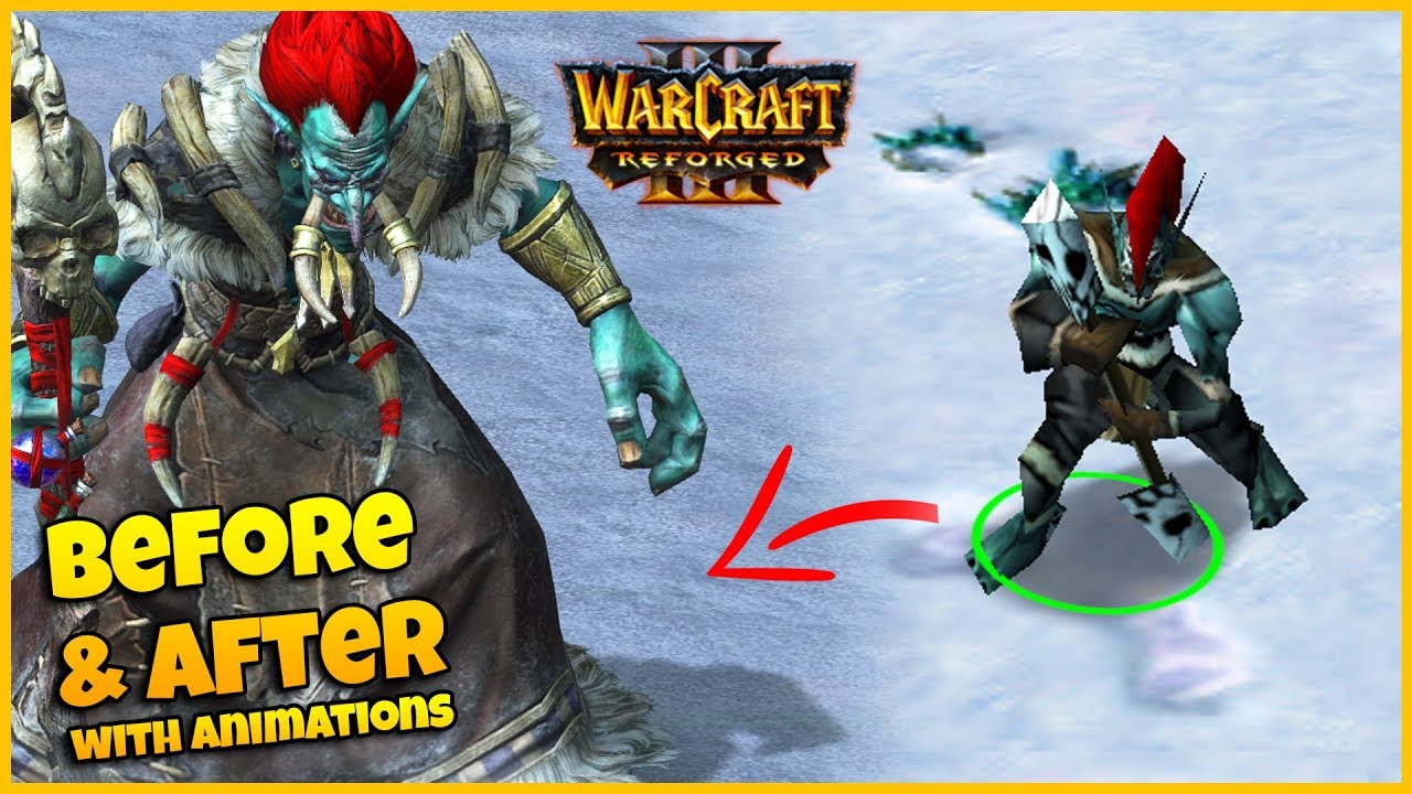 Troll Side by Side Comparison With Animations | Warcraft 3 Reforged In-game Preview