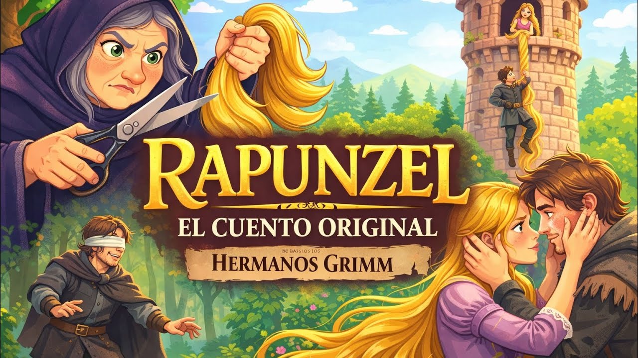 Rapunzel: El Cuento Original | Versión de los Hermanos Grimm #rapunzel #animados #cuentosinfantiles 