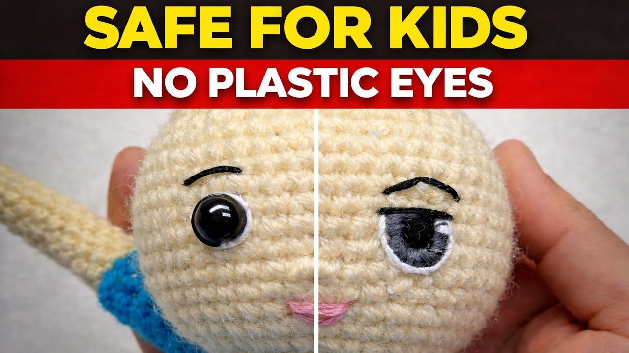 Amigurumi Doll Eyes Tutorial | Beginner Friendly | No Plastic Safety Eyes | Embroidery Eyes 