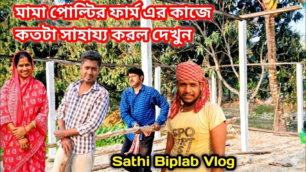 মামা পোল্ট্রির ফার্ম এর কাজে কতটা সাহায্য করল।। অনিমেষের কাজ কেমন চলছে।। Sathi Biplab Vlog