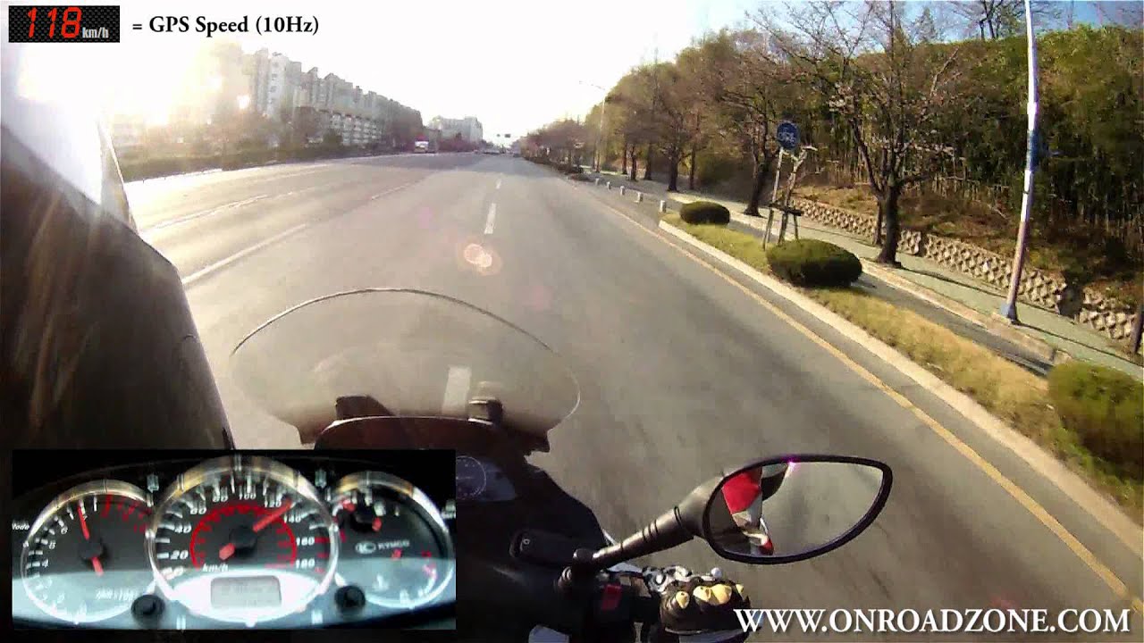 KYMCO Xciting 500 0-100km/h (kymco maxiscooter xciting500 0-60mph)