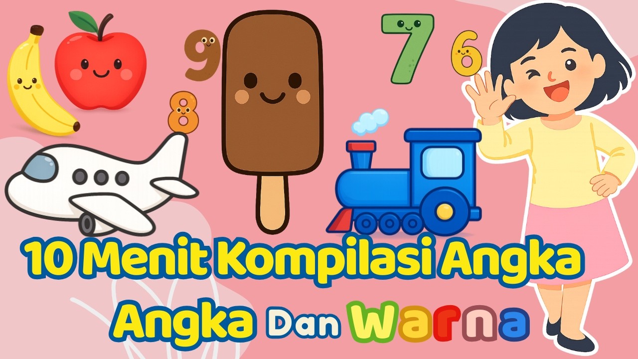 10 Menit Belajar Berhitung | Kompilasi Seru | Belajar Angka Dan Warna Bersama Kak Dina