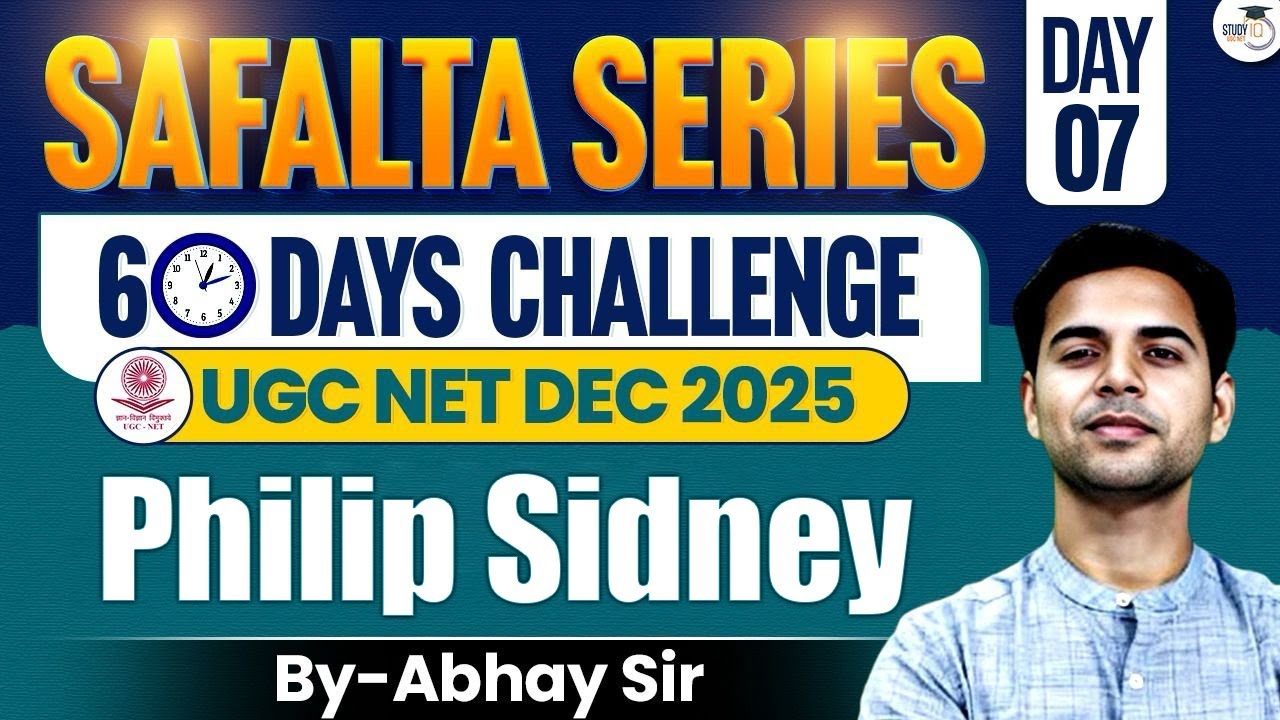 UGC NET DEC 2025 | English Literature Safalta Series | Philip Sidney | Day 7 | By Abhay Sir