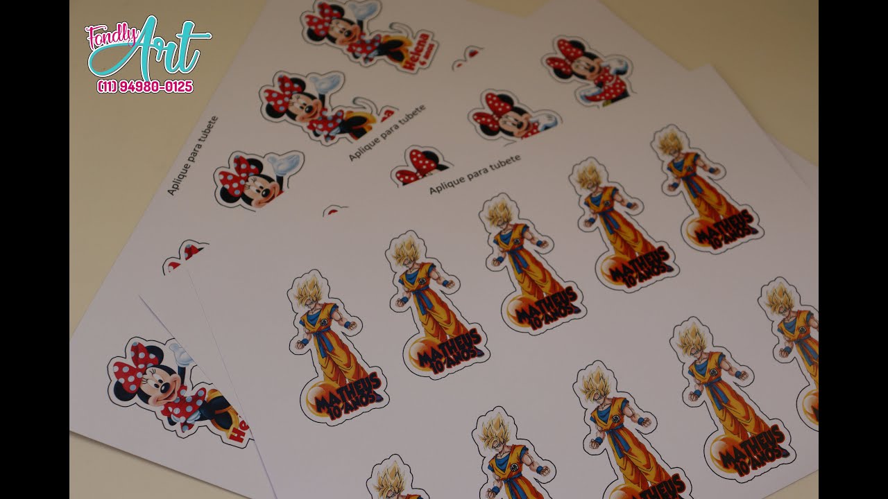 Aplique para tubete 3d - Como recortar e aplicar