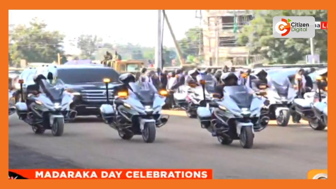President Ruto’s motorcade arrives at Masinde Muliro Stadium for 61st Madaraka celebrations