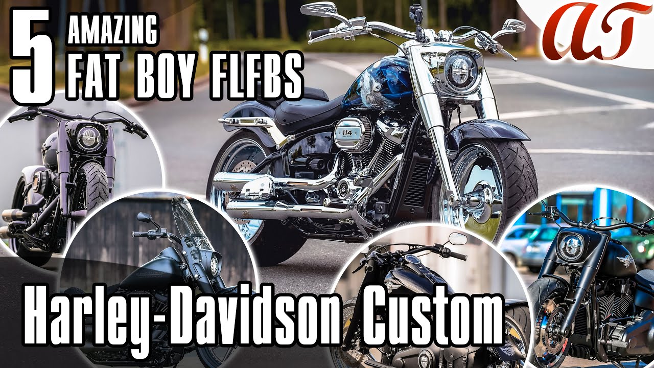5 УДИВИТЕЛЬНЫХ Harley-Davidson FAT BOY FLFBS Custom [4K] * A&T Design