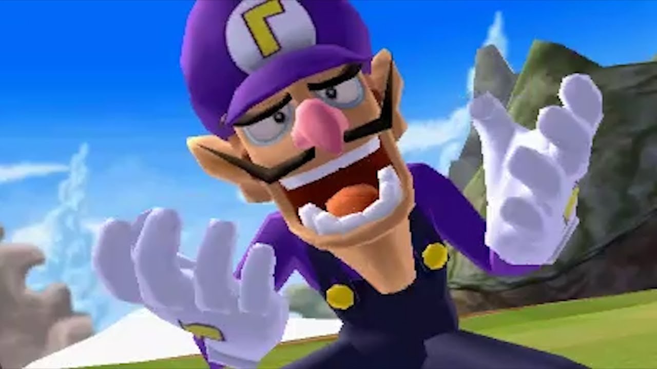 Mario Golf World Tour (3DS) - Rock-Candy Mines Course - Waluigi Gameplay