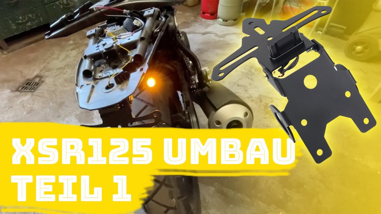 XSR 125 UMBAU ⚒️⚙️ &ndash; Kurzer Kennzeichenhalter & LED Blinker // MotoVlog // TEIL 1
