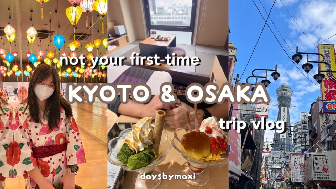 JAPAN vlog pt 4 | 48 hours in Kyoto & Osaka - favorite food spots, Kura Sushi, Solaniwa onsen♨️