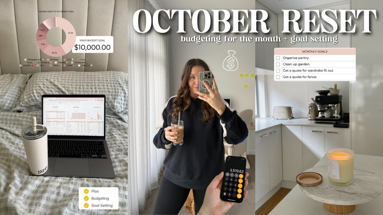 OCTOBER RESET 💰👩🏻&zwj;💻 budget breakdown, budgeting for the new month + goal setting
