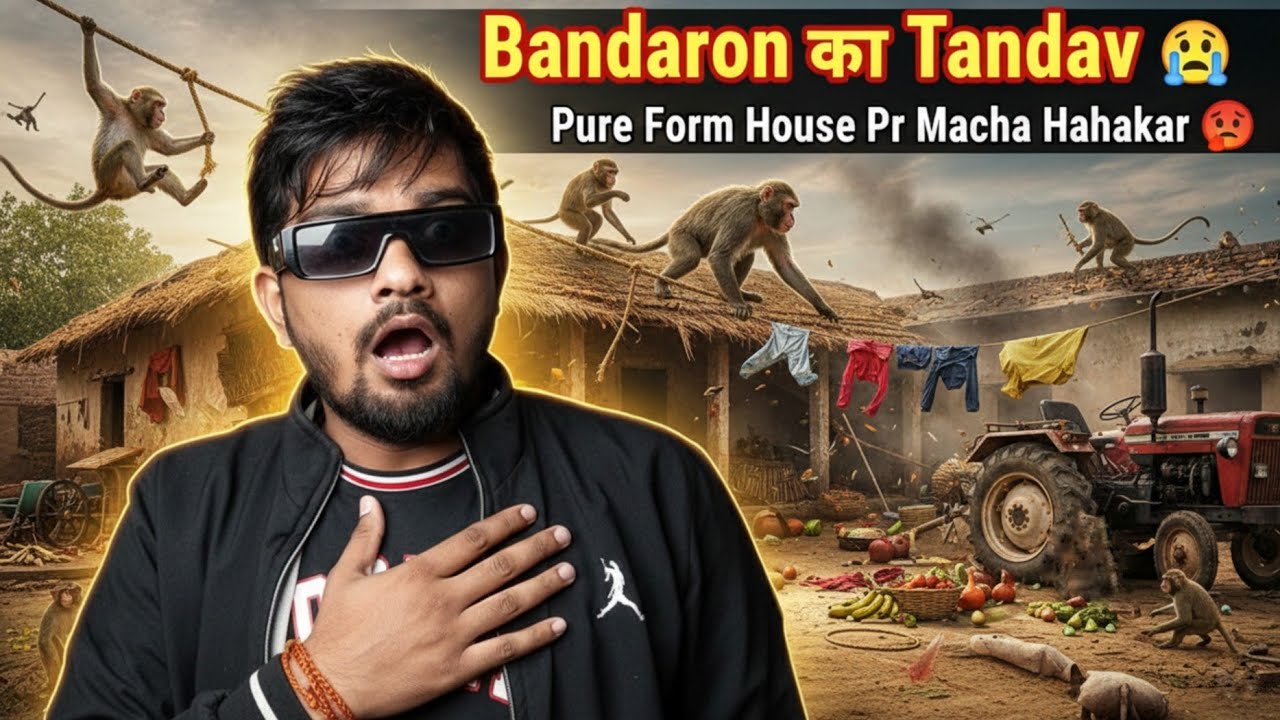 Bandaron Ka Tandav! 😱 Pure Farm House Par Macha Hahakar 😡|| Daily Life Vlog Day = 17