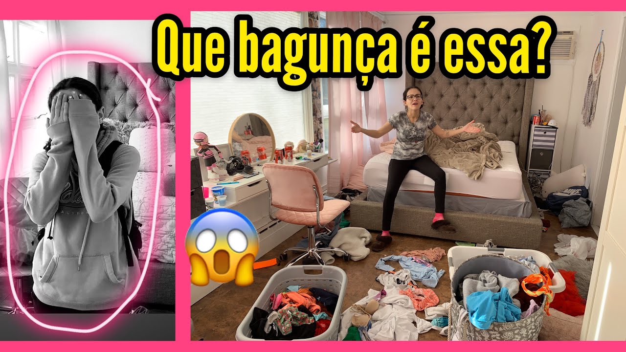 QUARTO BAGUNÇADO DA MINHA FILHA  ADOLESCENTE