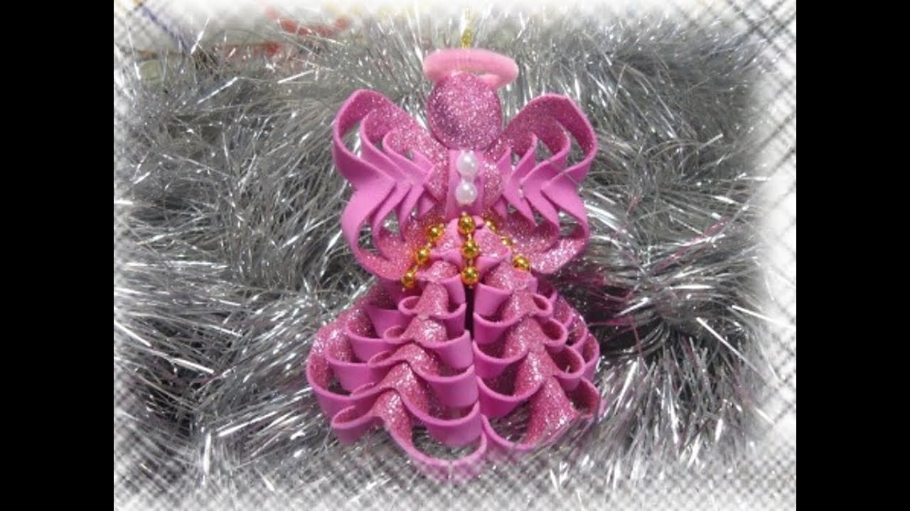 ангелочек из фоамирана своими руками DIY christmas decorations