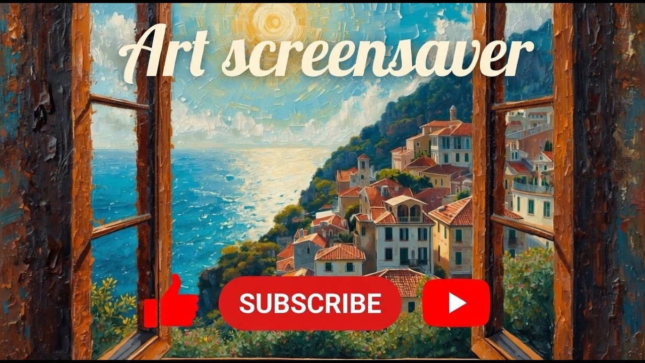 The Amalfi Coast from Your Window | Art Screensaver | 4K Art for TV