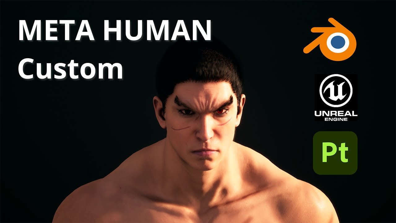 Full custom metahuman workflow tutorial Blender Unreal Substance