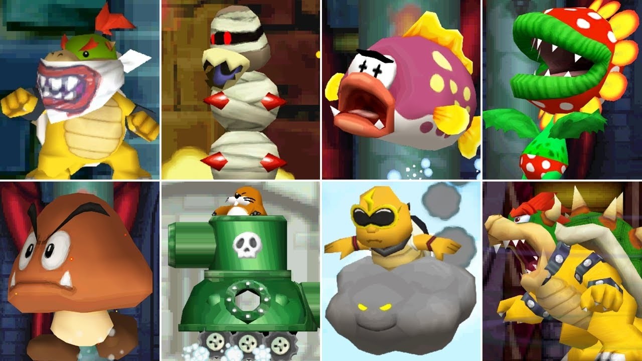 New Super Mario Bros. DS – All Castle Levels & Bosses
