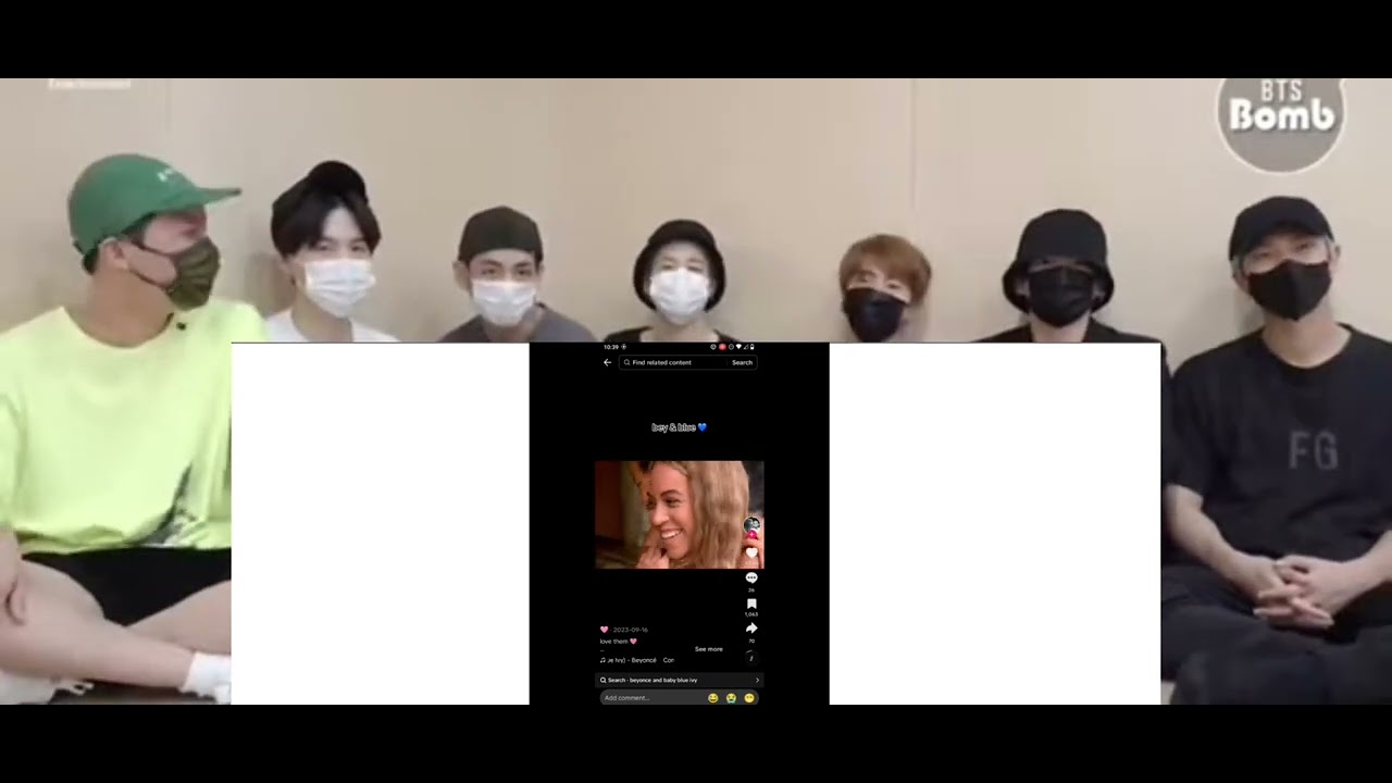 bts reaction to The Carters moments I found on Tiktok pt 1 (fake reaction)