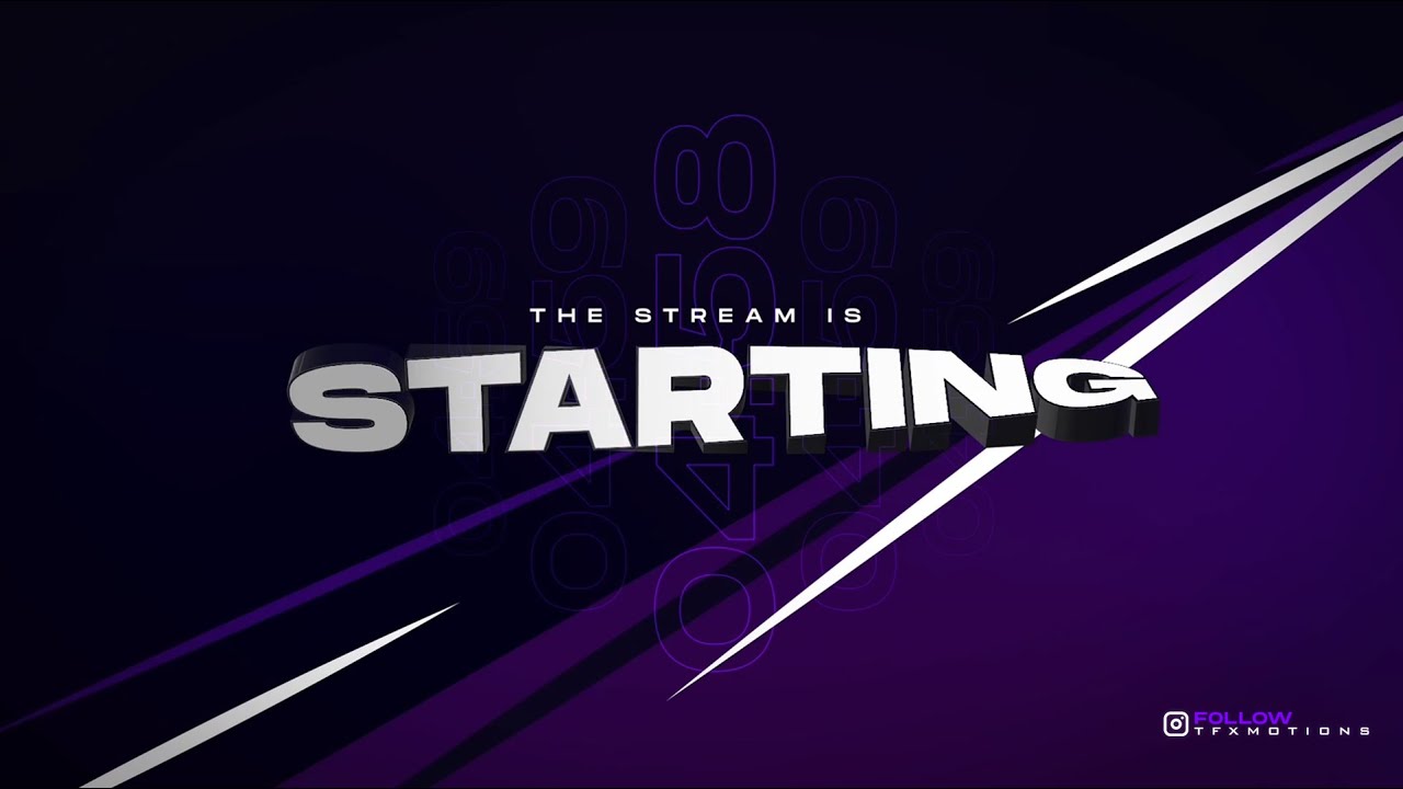 FREE! DOWNLOAD Animated Stream Starting Soon 5 minute Countdown  - No Copyright