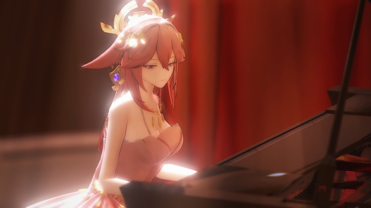 【Genshin Impact MMD】Yae Miko Piano Solo ワンルーム・オール・ザット・ジャズ