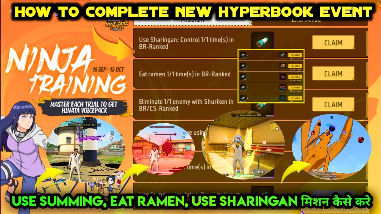 HOW TO COMPLETE NINJA TRAINING EVENT KAISE KAREN PURA IN FREE FIRE ME NEW MISSION KAISE KARE FF MEIN