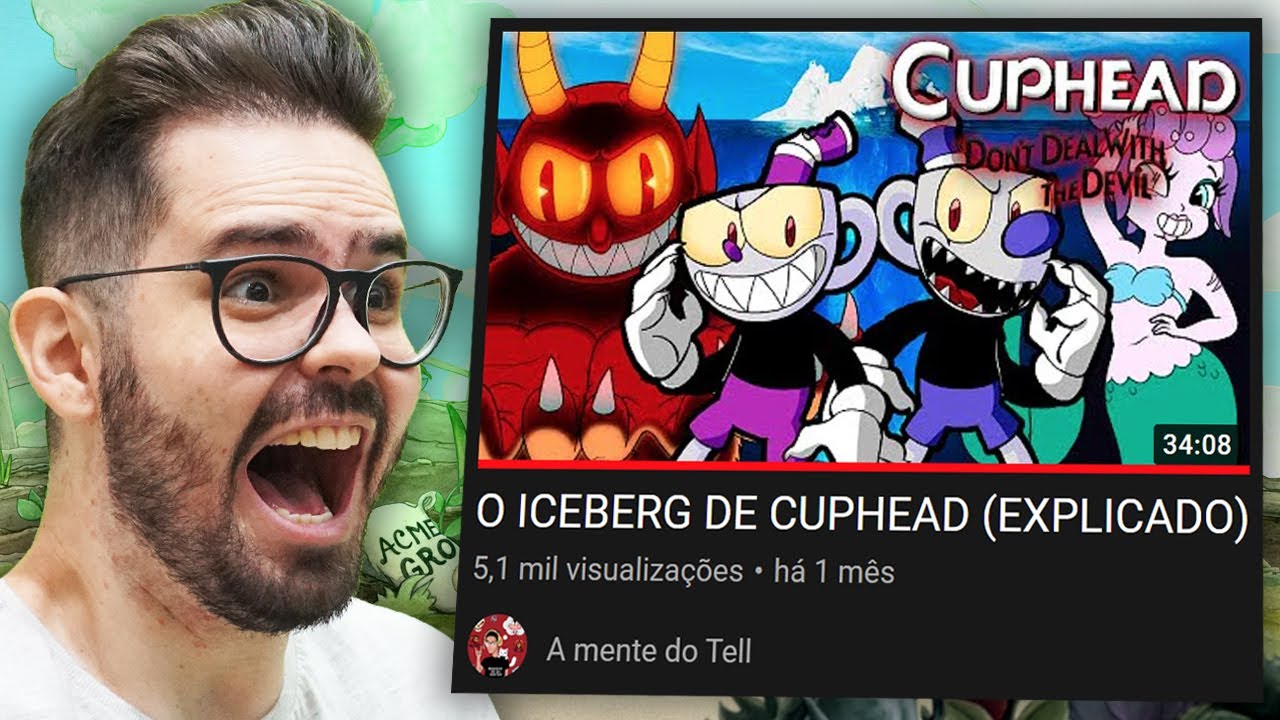Pai Troll reagindo ao ICEBERG DE CUPHEAD