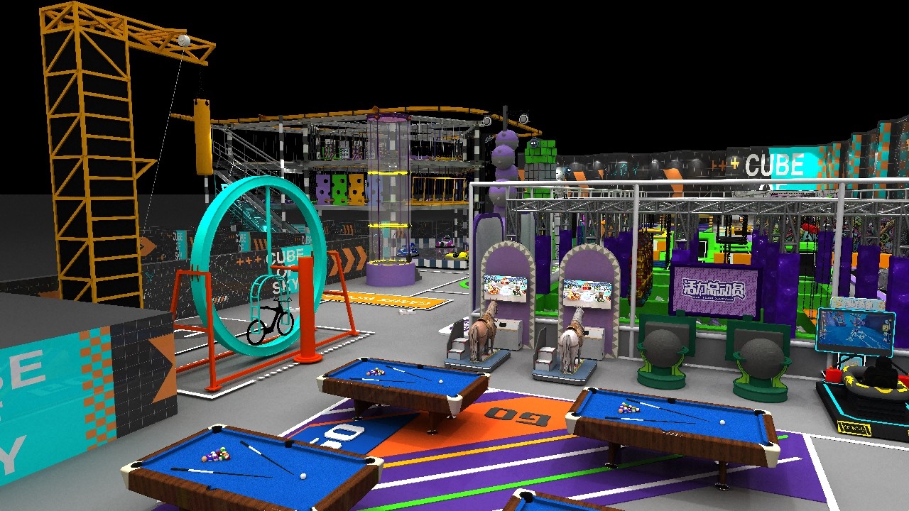 Indoor Adventure Park 3D Rendering Design | Family Entertainment Center Project by Dream Garden