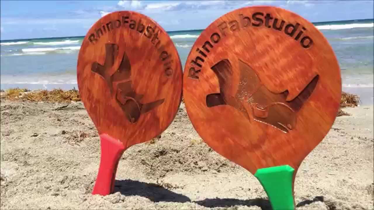 Designing and fabricating beach-ball rackets at RhinoFabStudio