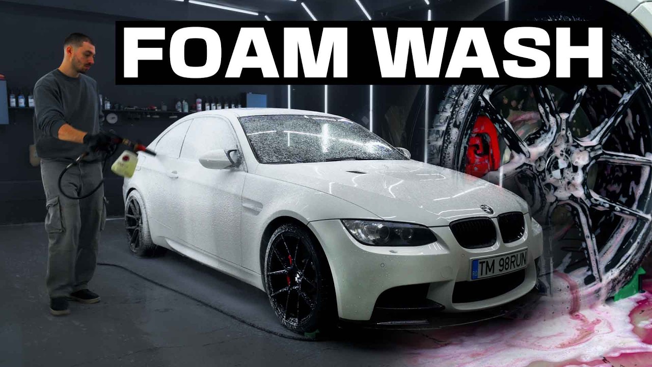 Satisfying Foam Wash on a BMW M3 E92 – Deep Clean & Gloss Reveal