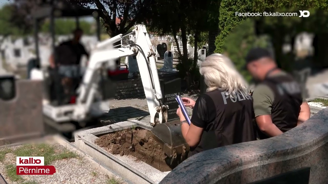 Procesi i zhvarrimit të një trupi në Vushtrri që kishte mbetur i paidentifikuar që nga lufta