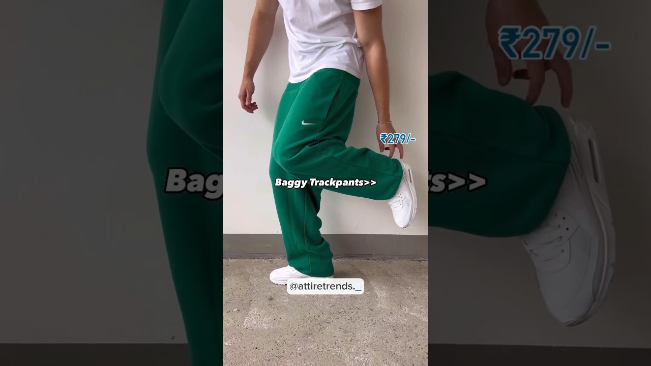 Baggy Trackpants for mens @AttireTrends #fashion #mensfashion #oldmoneyfashion #shorts