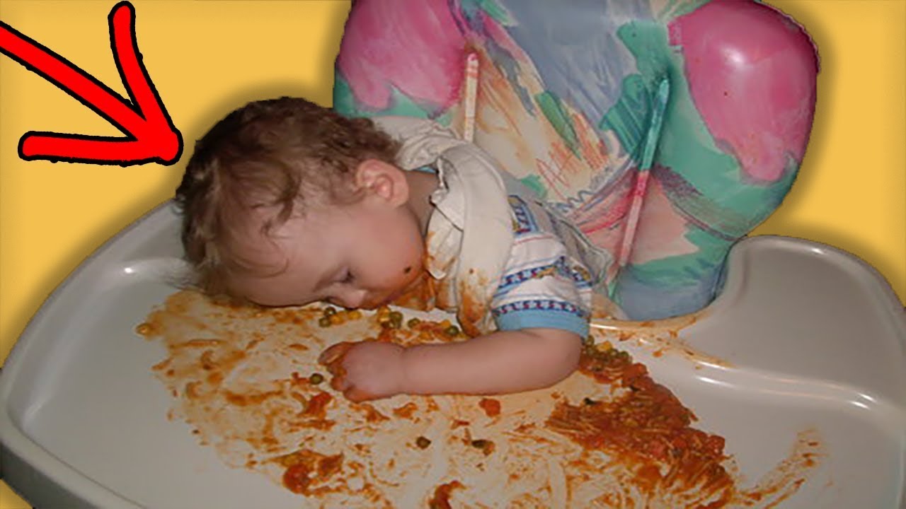 Kids Fall Asleep While Eating!! | CUTE and MESSY!! | HD Compilation