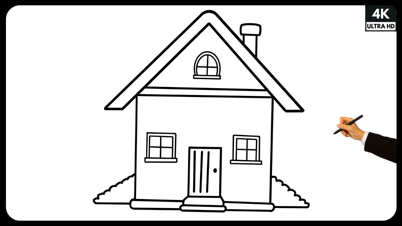 How to Draw a House | House Drawing | Step by Step Drawing Tutorial | Easy Drawing for Beginners